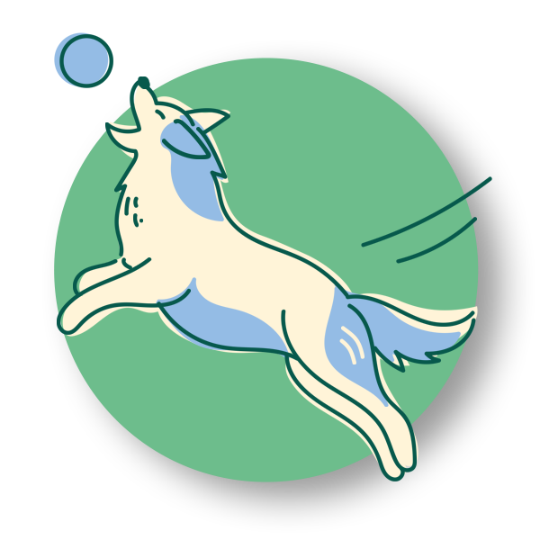 Icon mit blauem ida+ Hund